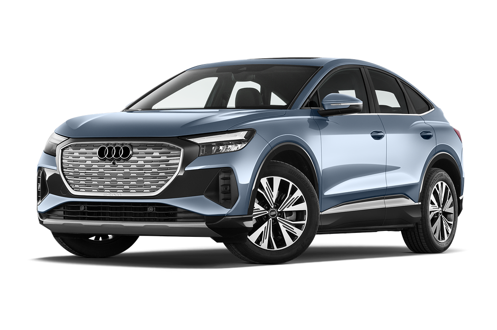 Audi Q4 Sportback e-tron (Baujahr 2022) Advanced 5 Türen seitlich vorne mit Felge