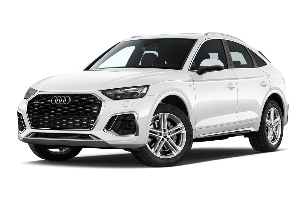 Audi Q5 Sportback (Baujahr 2021) S Line 5 Türen seitlich vorne mit Felge