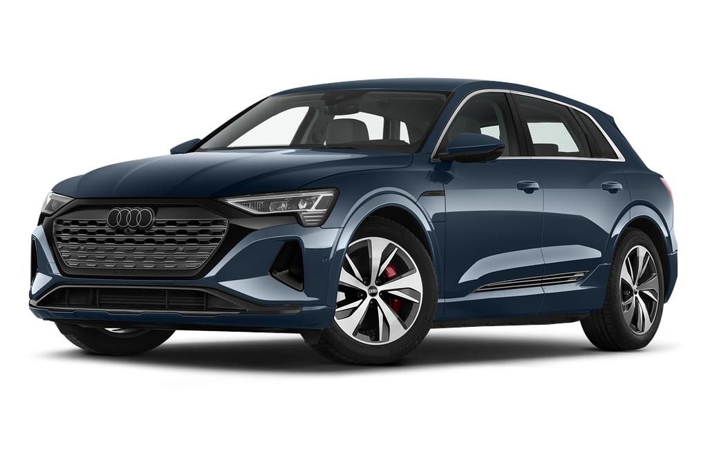 Audi Q8 e-tron (Baujahr 2023) Advanced 5 Türen seitlich vorne mit Felge