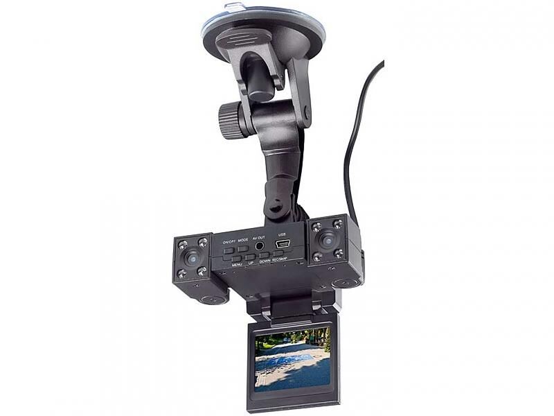 NavGear HD Cockpit-Rekorder mit 2 Kameras und TFT-Display