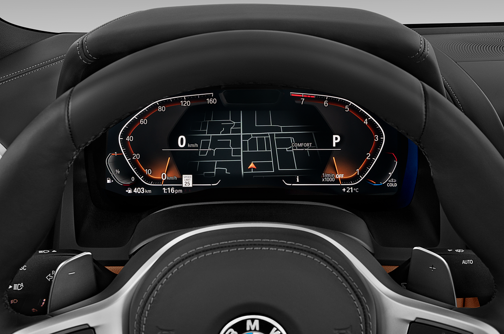 BMW 8 Series (Baujahr 2023) M850i 2 Türen Tacho und Fahrerinstrumente