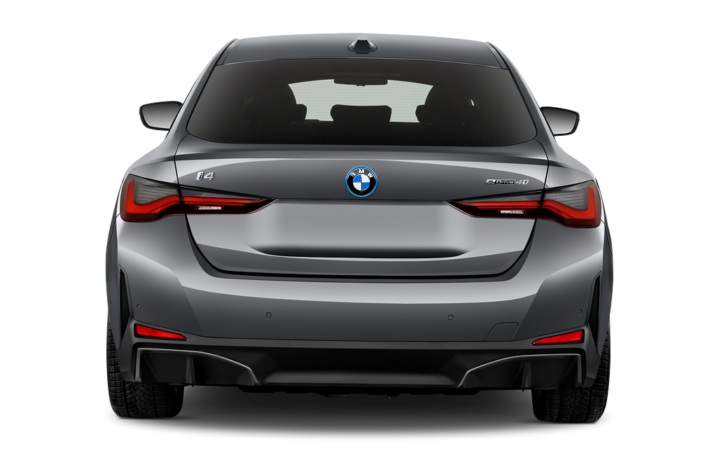 BMW i4 Gran Coupe (Baujahr 2022) Serie 5 Türen Heckansicht