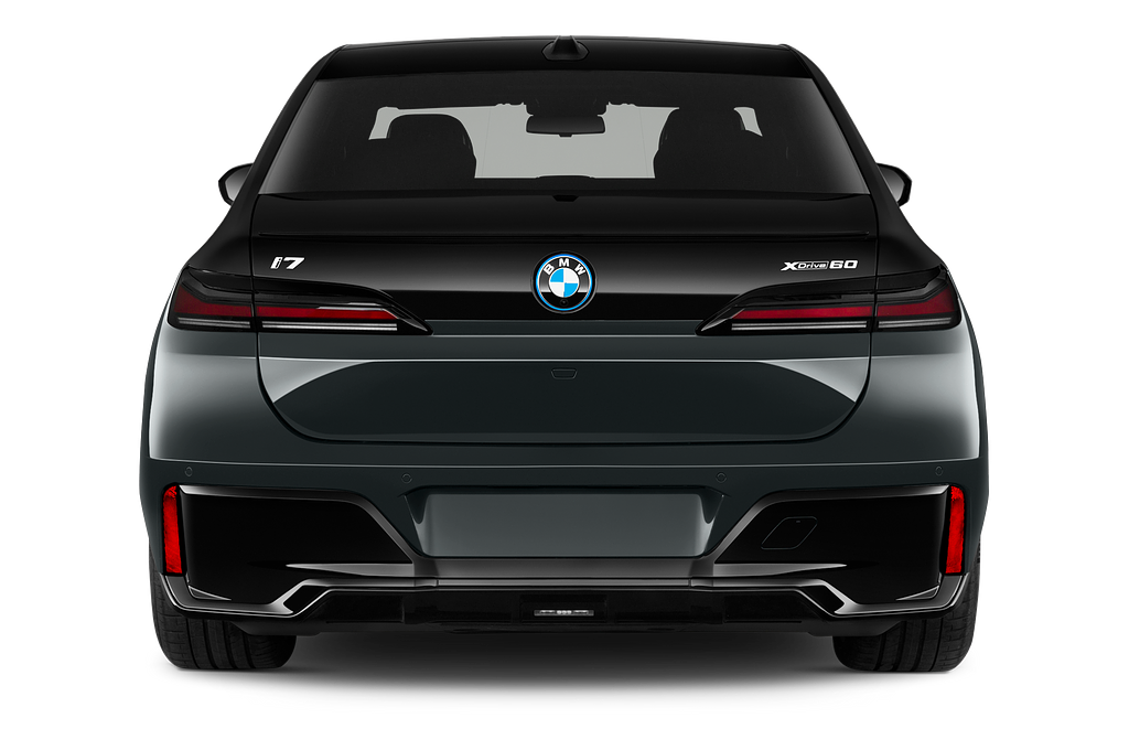 BMW i7 (Baujahr 2023) M Sportpaket 4 Türen Heckansicht
