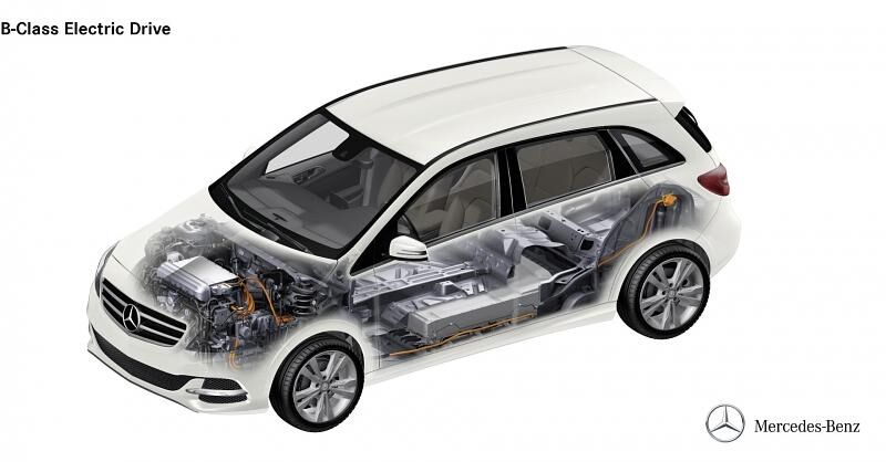 So ist die Mercedes B-Klasse electric drive aufgebaut
