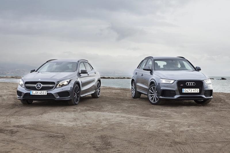 Vergleich Audi RS Q3 - Mercedes GLA 45 AMG
