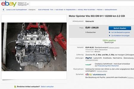Millionenumsatz mit Ersatzteil-Hehlerei bei Ebay