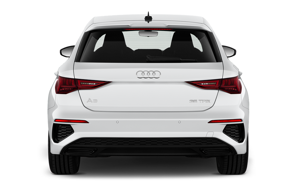 Audi A3 Sportback (Baujahr 2020) S-Line 5 Türen Heckansicht