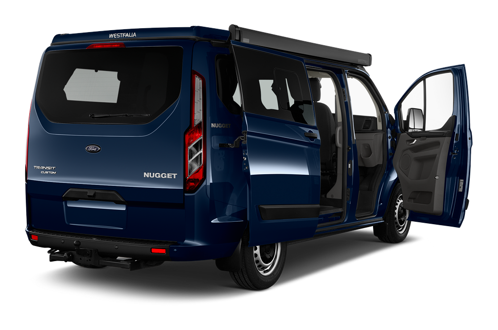 Ford Transit Custom (Baujahr 2020) Nugget 4 Türen Tür geöffnet