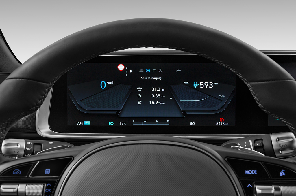 Hyundai Ioniq 6 (Baujahr 2023) Base 4 Türen Tacho und Fahrerinstrumente