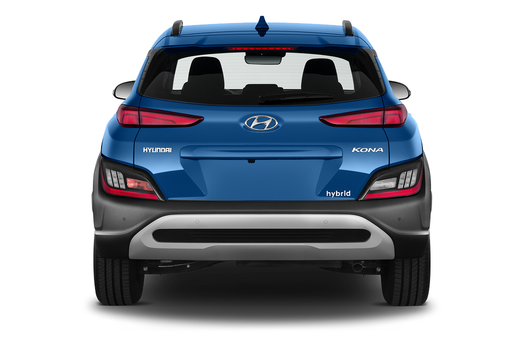 Hyundai Kona Hybrid (Baujahr 2021) Trend 5 Türen Heckansicht