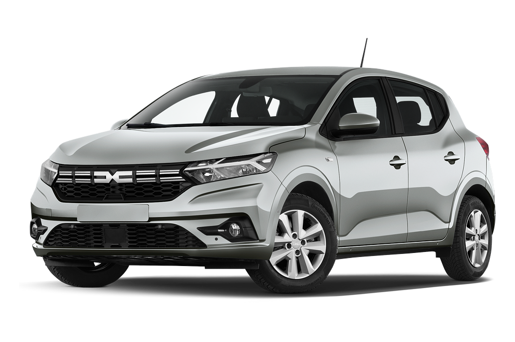 Dacia Sandero (Baujahr 2023) Expression 4 Türen seitlich vorne mit Felge