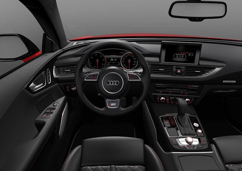 Das Cockpit des Audi A7 TDI Sportback competition.
