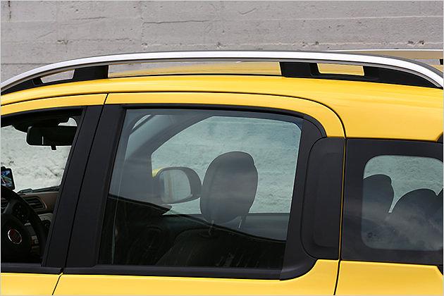 Auch die Dachreling gehört zum Serienumfang des Panda Cross
