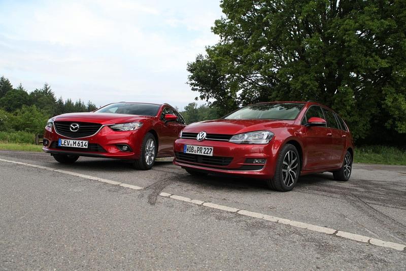 Vergleich VW Golf Variant 2.0 TDI - Mazda 6 Kombi D-Skyactiv