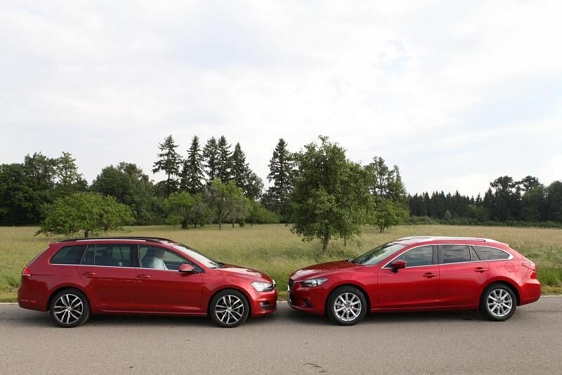 Vergleich VW Golf Variant 2.0 TDI - Mazda 6 Kombi D-Skyactiv