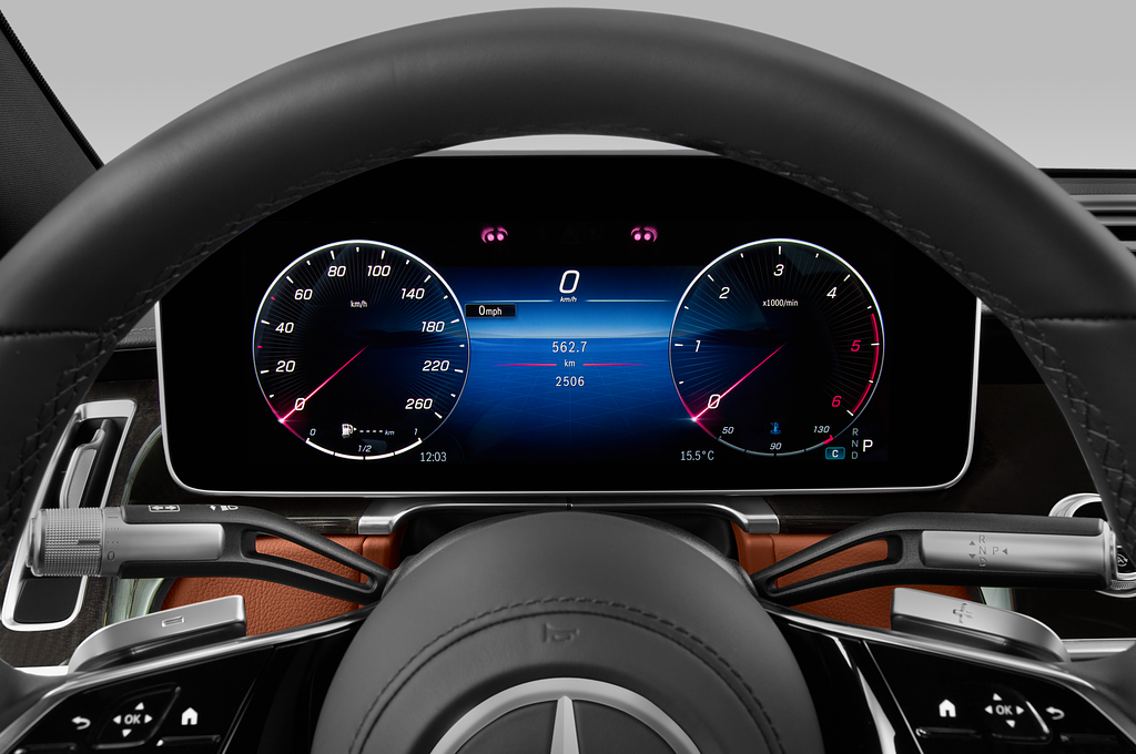 Mercedes S Class (Baujahr 2021) - 4 Türen Tacho und Fahrerinstrumente