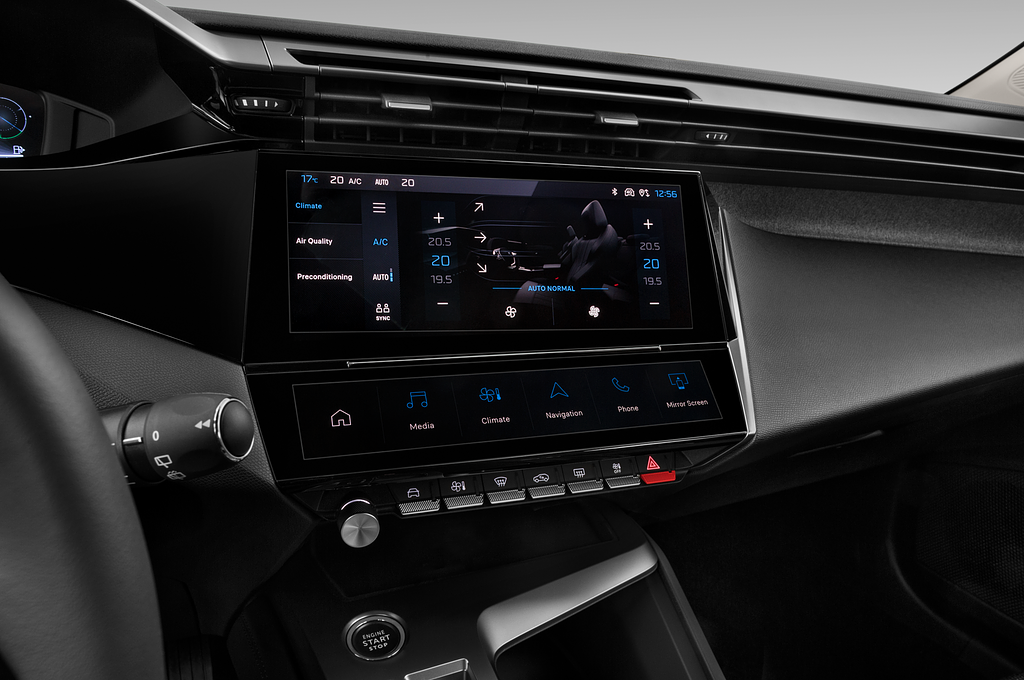 Peugeot 308 SW (Baujahr 2022) Allure Plug-in Hybrid 5 Türen Temperatur und Klimaanlage