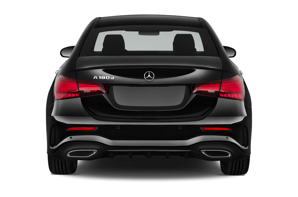 Mercedes A Class Berline (Baujahr 2023) AMG Line 4 Türen Heckansicht