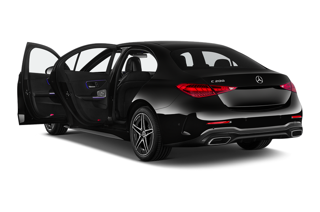 Mercedes C Class (Baujahr 2022) AMG Line 4 Türen Tür geöffnet