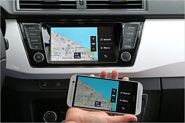 MirrorLink-Navigation: Eine schöne Idee, die im Fabia aber nicht richtig funktioniert