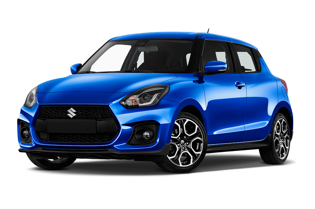 Suzuki Swift Sport (Baujahr 2020) Hybrid 5 Türen seitlich vorne mit Felge