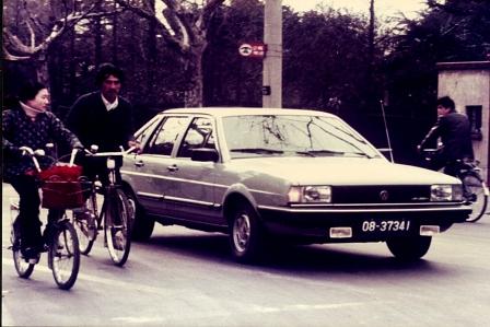 Der VW Santana des Jahre 1985 in Shanghai
