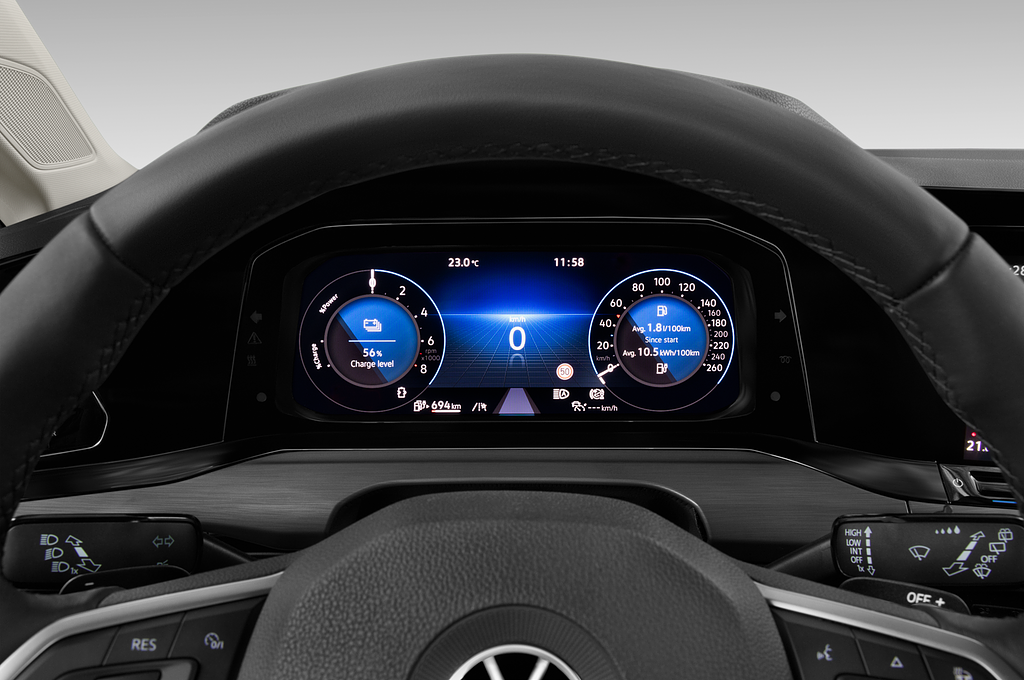 Volkswagen Golf (Baujahr 2022) Style 5 Türen Tacho und Fahrerinstrumente