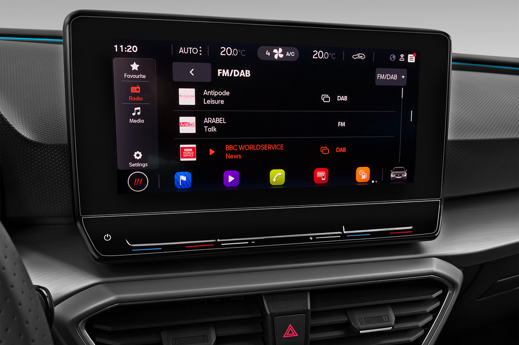 SEAT Leon (Baujahr 2020) FR 5 Türen Radio und Infotainmentsystem