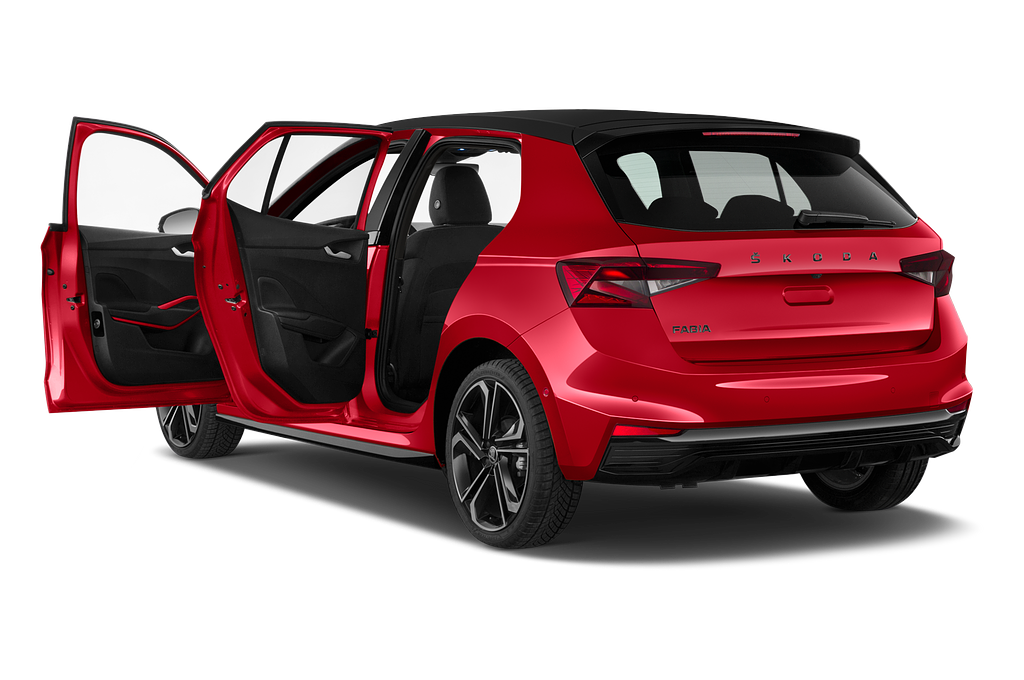 Skoda Fabia (Baujahr 2023) Monte Carlo 5 Türen Tür geöffnet