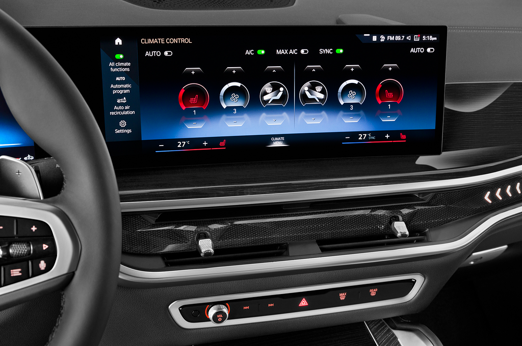 BMW X6 (Baujahr 2024) M Sport 5 Türen Temperatur und Klimaanlage