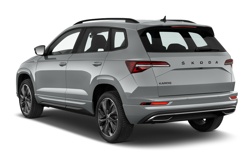 Skoda Karoq (Baujahr 2023) Sportline 5 Türen seitlich hinten