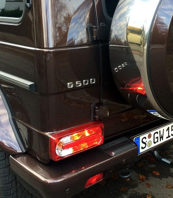 Das G-500-Signet am Heck