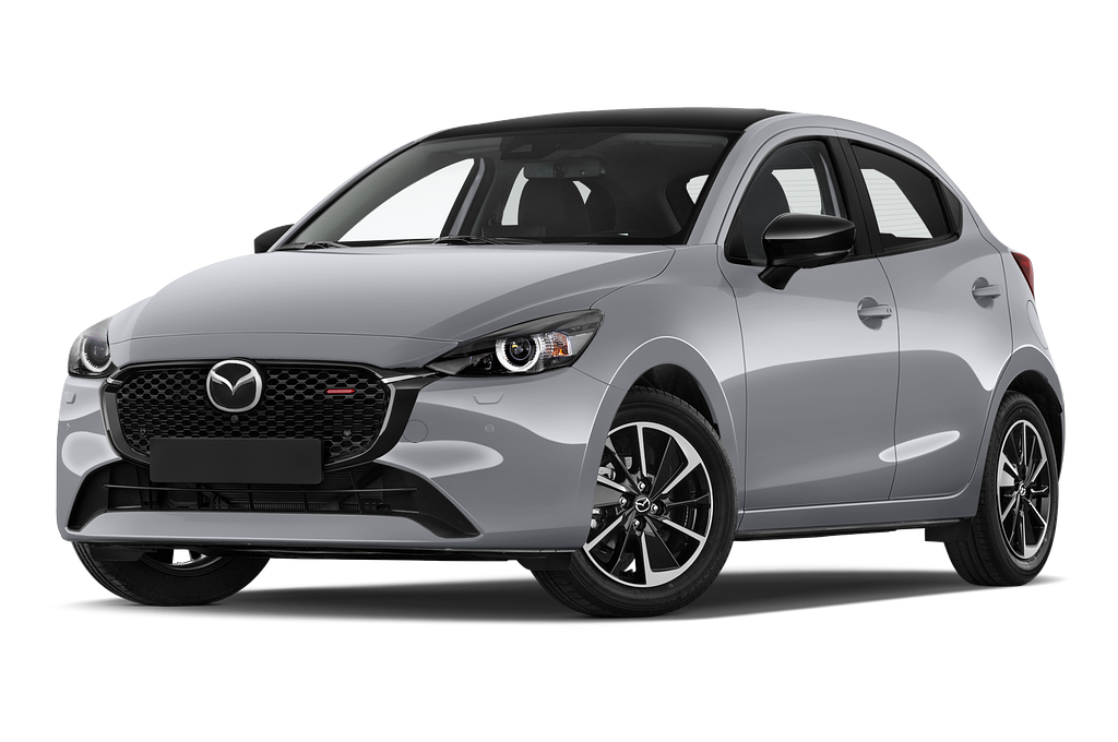 Mazda Mazda2 (Baujahr 2023) Homura Aka 5 Türen seitlich vorne mit Felge