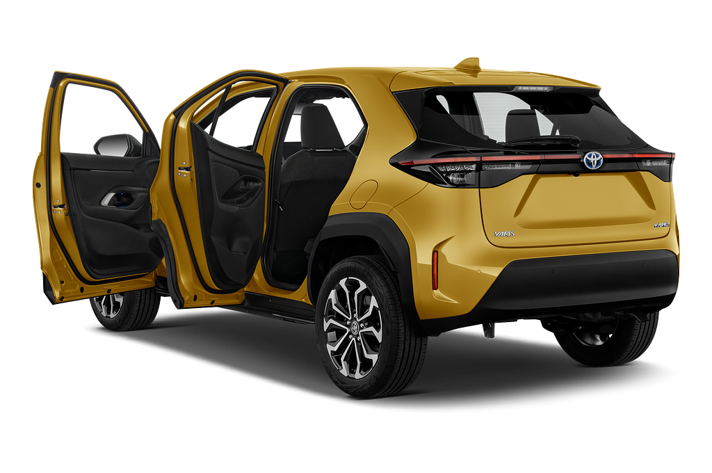 Toyota Yaris Cross Hybride (Baujahr 2023) Team Deutschland 5 Türen Tür geöffnet