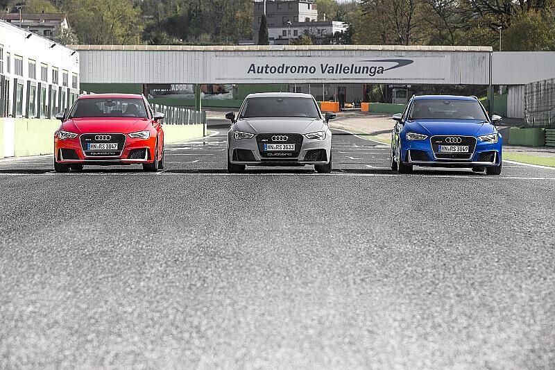 Drei Farben, drei Audi RS 3 Sportback