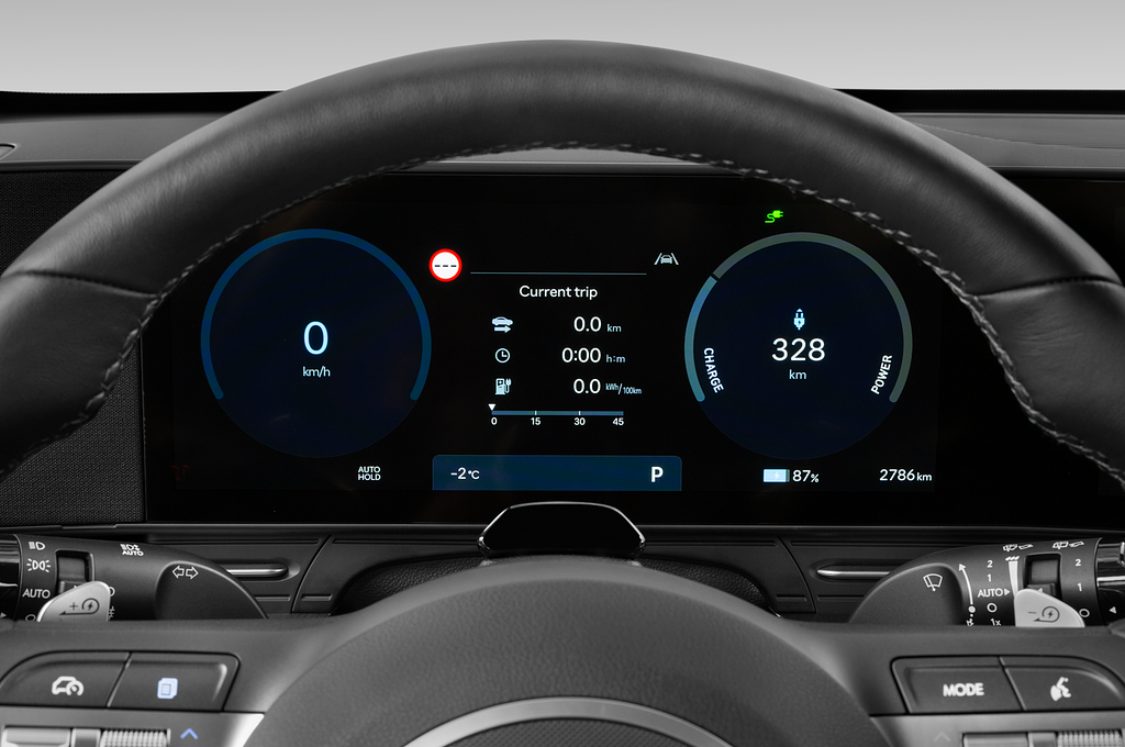 Hyundai Kona Electro (Baujahr 2024) Base 5 Türen Tacho und Fahrerinstrumente