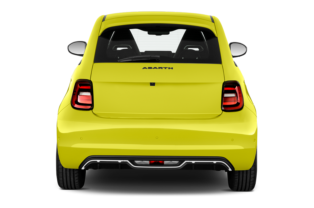 Abarth 500e (Baujahr 2023) Turismo 3 Türen Heckansicht