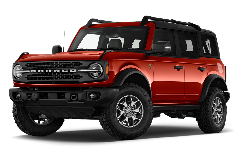 Ford Bronco (Baujahr 2023) Badlands 5 Türen seitlich vorne mit Felge