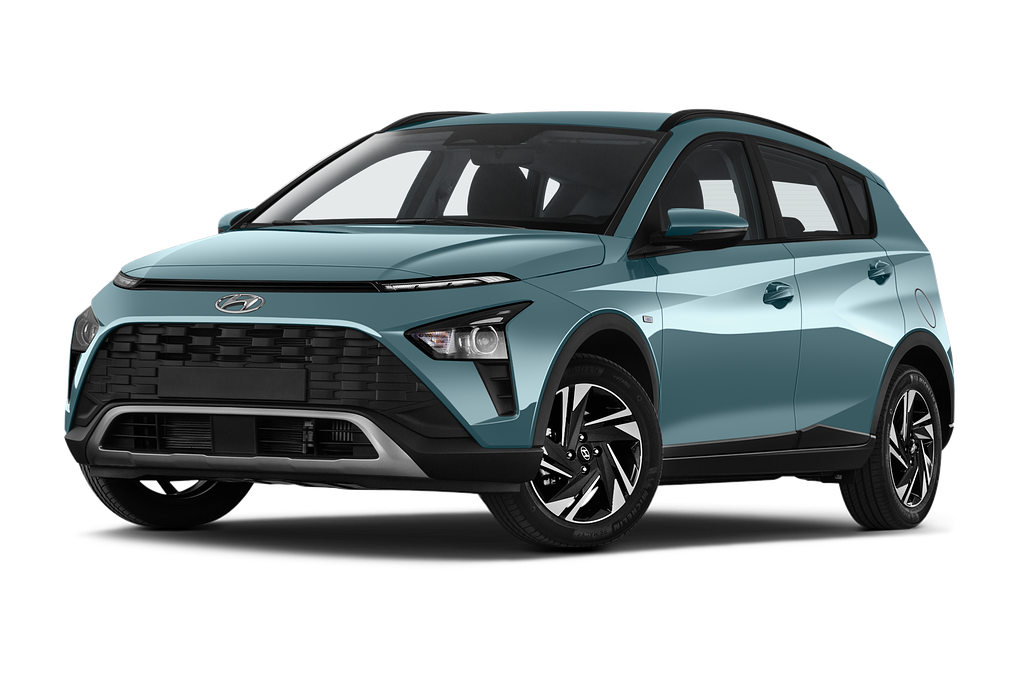 Hyundai Bayon (Baujahr 2023) Trend 5 Türen seitlich vorne mit Felge