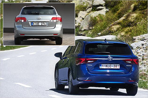 Hinten fällt am neuen Modell vor allem die riesige Chromspange auf