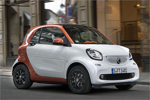 Unschlagbar: Mit einer Länge von 2,70 Meter wird der Smart Fortwo zum König der Stadt