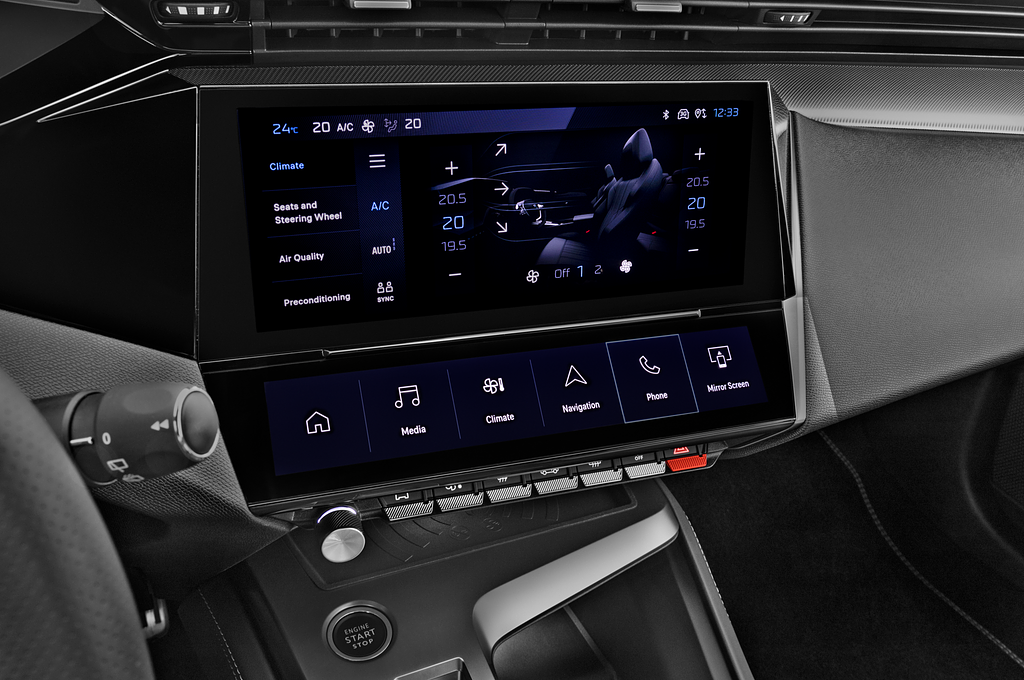 Peugeot 308 Hybrid (Baujahr 2024) GT 5 Türen Temperatur und Klimaanlage