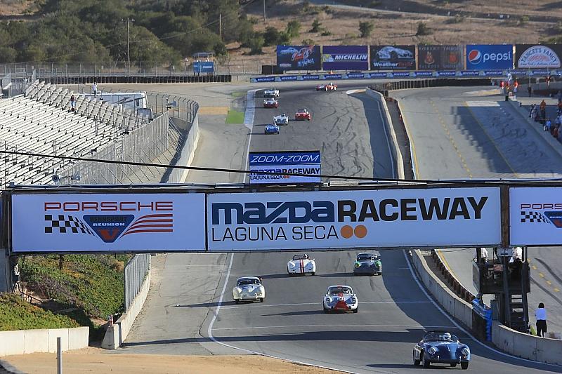 320 Fahrzeuge fahren an drei Tagen im Renntempo über die Rennstrecke Laguna Seca.