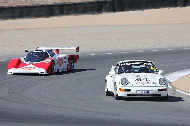 Porsche 964 Carrera RSR von 1993(rechts) und Porsche/Fabcar GTPL von 1985.
