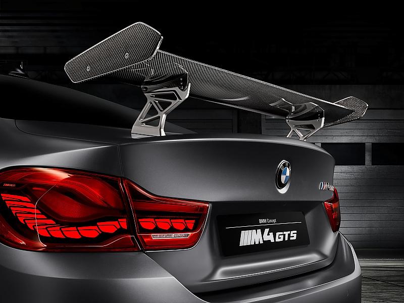 BMW M4 GTS Concept - die Spoiler vorne und hinten lassen sich einstellen
