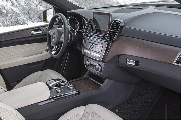 Offenporige Holzelemente machen sich gut im großen Designer-Premium-Innenraum des GLS