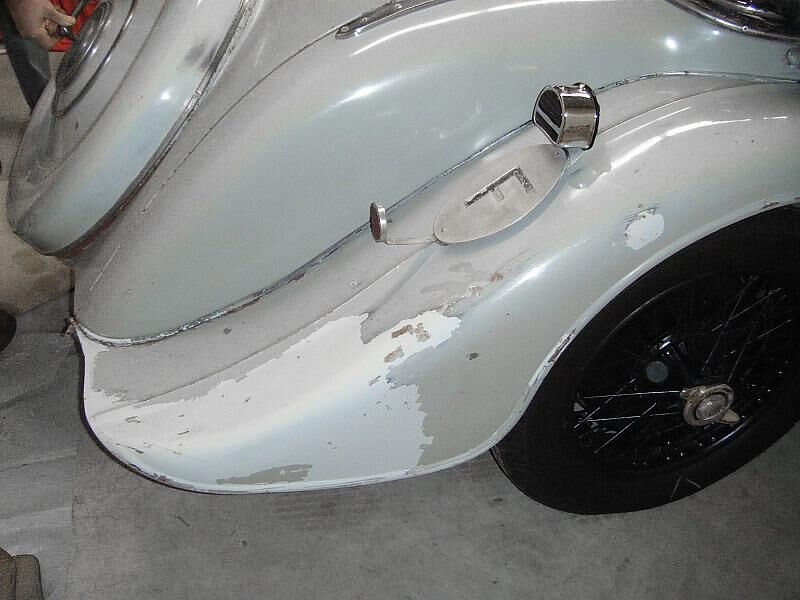 Ein Alvis Speed 20 von 1935 im Zustand vor der Bearbeitung
