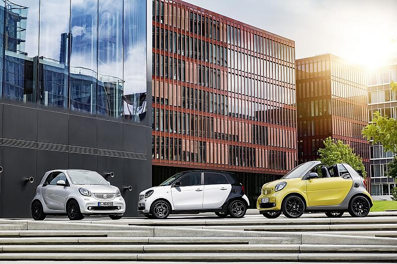 Drei Autos, eine Marke: Smart.