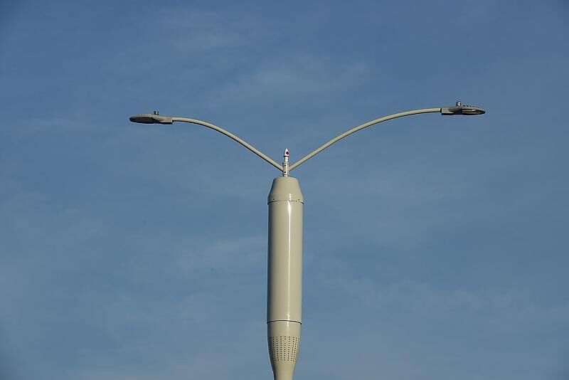Eine Hightech-Straßenlaterne