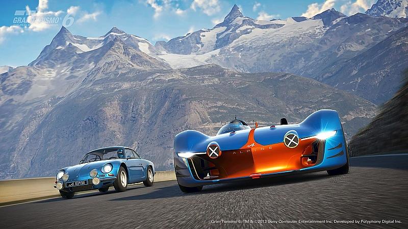 Gegenwart und Zukunft: Alpine Vision Gran Turismo Prototyp (rechts) und der A110